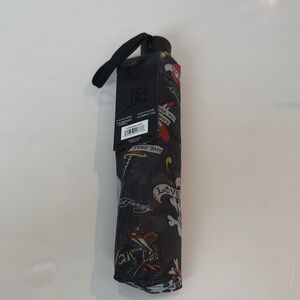Ed Hardy Dark Umbrella with Tattoo Art